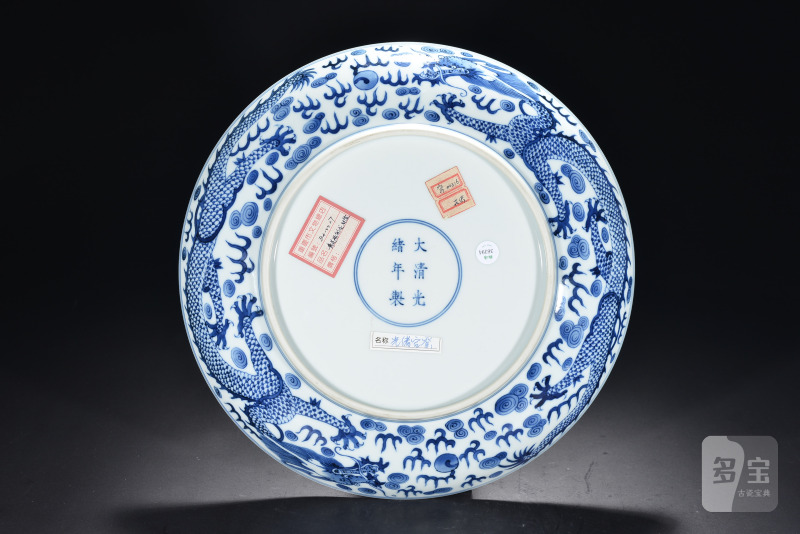清 粉彩团凤龙纹盘 - 图5